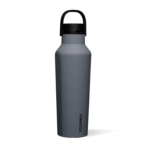 Corkcicle Sport Canteen - Keeps Drinks Cold 25 Hours - Stainless Steel Water Bottle - Triple-Insulated - Spill-Proof - 20 oz - Hammerhead