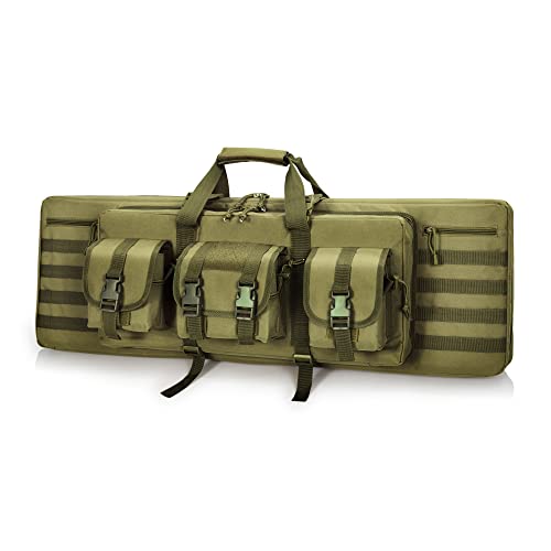 DULCE DOM Double Case Soft Padded Long Bag, Tactical Case Storage for Shooting Hunting Dual Carrying Backpack Accessories