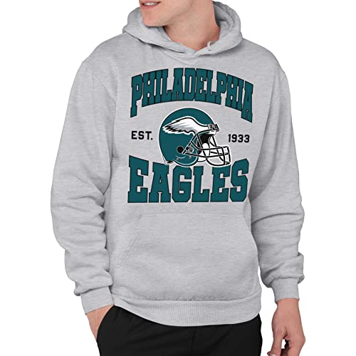 Junk Food Clothing x NFL - Team Helmet - Unisex Adult Pullover Hoodie for Men and Women - Officially Licensed NFL Apparel (Philadelphia Eagles)