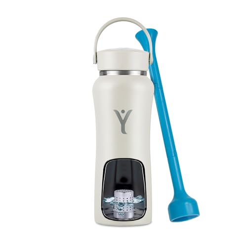 DYLN Hydrogen Water Bottle | Create Hydrating Alkaline Hydrogen-Rich Water Up to 9 pH | Vacuum Insulated Stainless Steel Water Bottle | Keeps Water Cold for 24 Hours