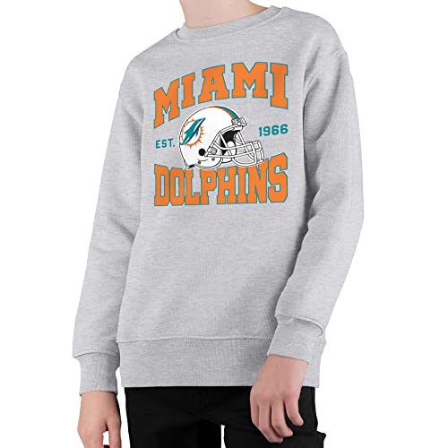 Junk Food Clothing x NFL - Team Helmet - Kids Crewneck Sweatshirt for Boys and Girls - Officially Licensed NFL Apparel