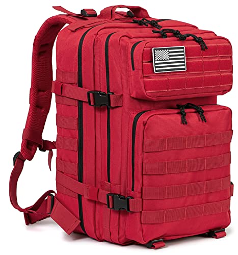 QT&QY 45L Military Tactical Backpacks Molle Army Assault Pack 3 Day Bug Out Bag Hiking Treeking Rucksack...