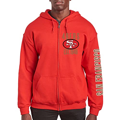 Junk Food x NFL - MVP Zip Hoodie - Unisex Adult Hooded Sweatshirt for Men and Women - Officially Licensed NFL Apparel