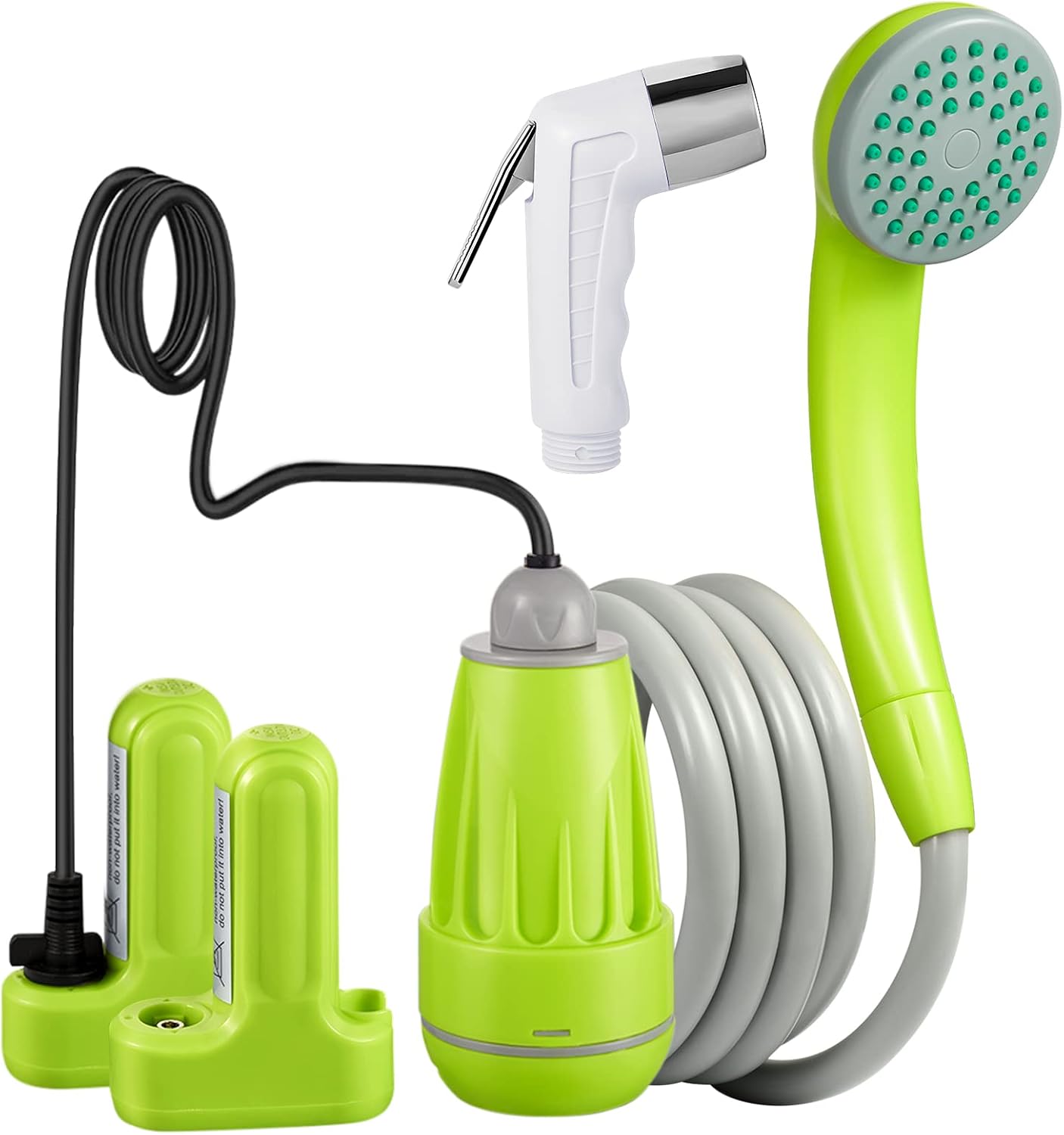 KEDSUM Portable Shower, Portable Camp Shower Pump with Rechargeable Battery, Portable Shower for Camping, Hiking, Traveling(+ Handheld Sprayer)