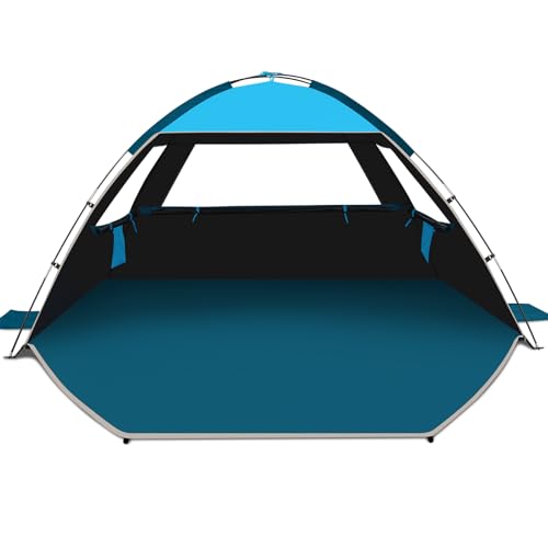 COMMOUDS Beach Tent Sun Shade for 3/4-5/6-7/8-10 Person, UPF 99+ Beach Sun Shelter Canopy Tent, Lightweight, Easy Set Up and Carry