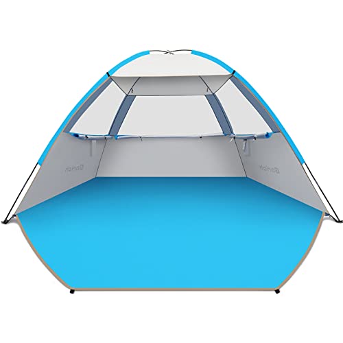 Gorich Beach Tent Sun Shelter for 3/4-5/6-7/8-10 Person with UPF 50+ UV Protection, Lightweight & Easy Setup Beach Shade Canopy, Portable Beach Shade Tent Beach Cabana