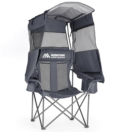 Huskfirm Camping Chair with Canopy Shade