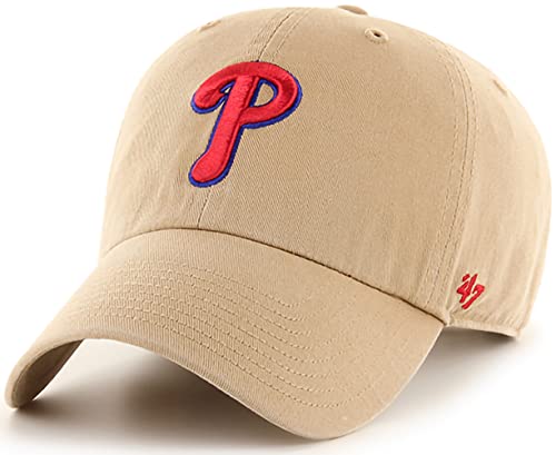 47 Brand MLB Khaki Primary Logo Clean Up