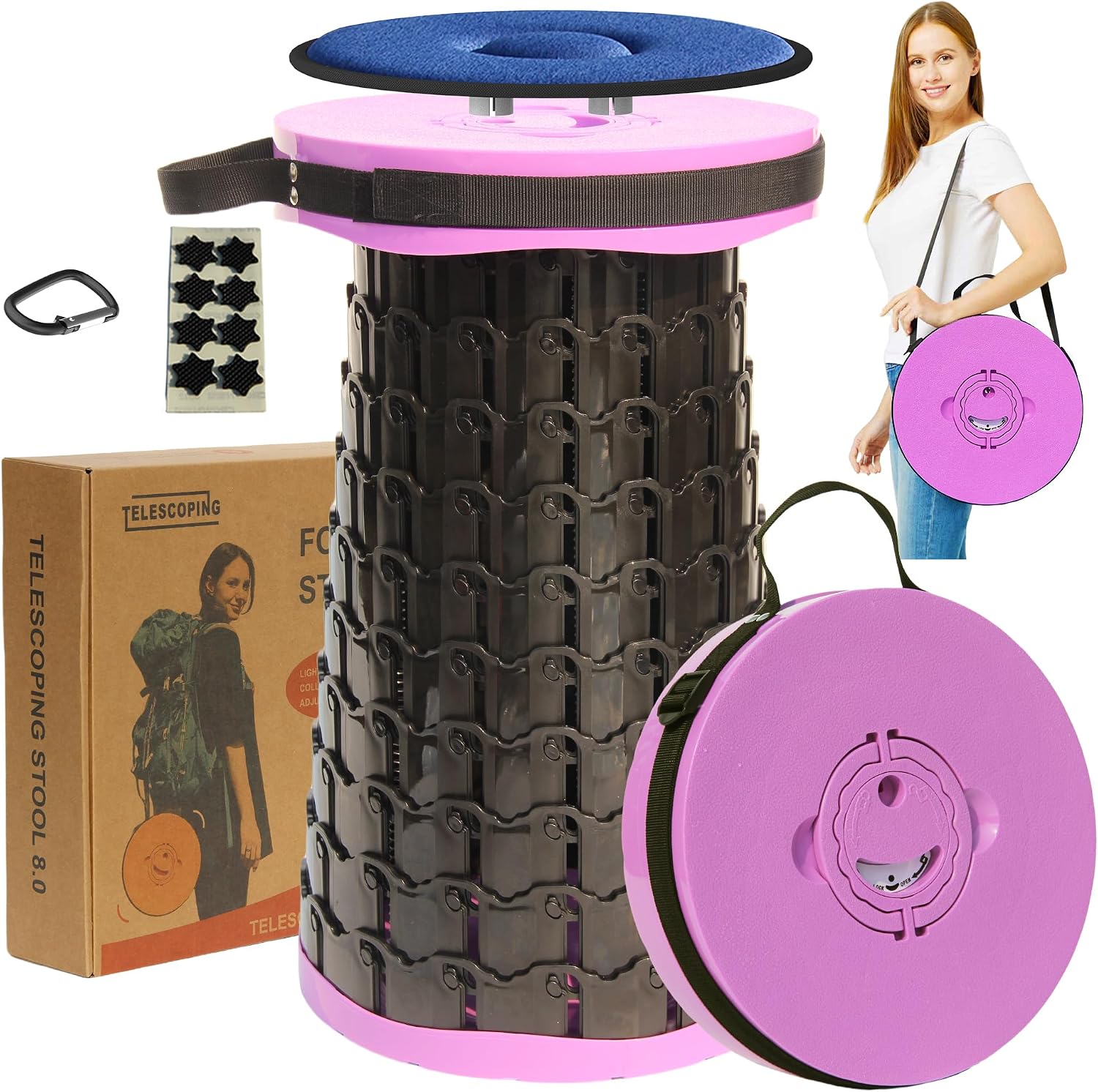 ALEVMOOM Telescoping Stool