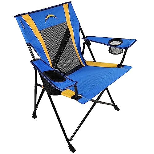 Kijaro Sports Fan Folding Chair, 26" L x 35.5" W x 37" H, Los Angeles Chargers