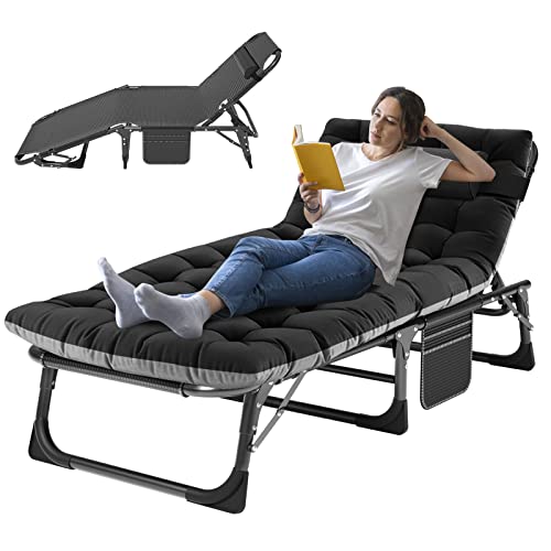 ABORON Camping Cot for Adult 28" Extra Wide, Heavy-Duty 1200D Oxford Cot for Sleeping, Portable Folding Camp Bed with Mat & Carry Bag