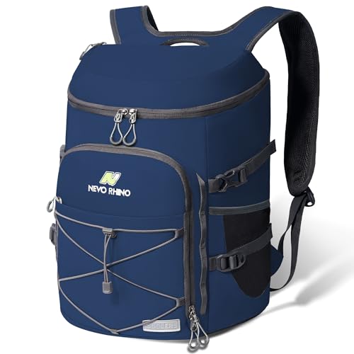 N NEVO RHINO Backpack Coolers Insulated Leak Proof 36/54 Cans,Portable Lightweight Waterproof Insulated Cooler Backpack for Men & Women Ideal for Camping,Travel,Beach,Picnics,Lunch & Day Trips