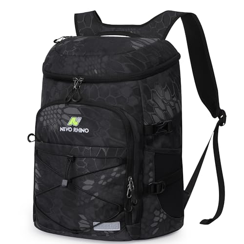 N NEVO RHINO Backpack Coolers Insulated Leak Proof 36/54 Cans,Portable Lightweight Waterproof Insulated Cooler Backpack for Men & Women Ideal for Camping,Travel,Beach,Picnics,Lunch & Day Trips