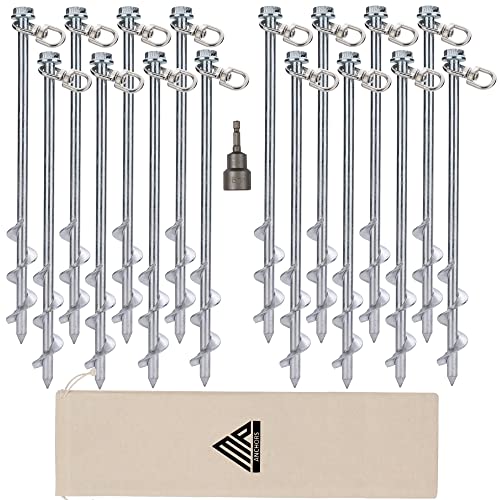 MightyPhine 12" Set of 16 Ground Anchors