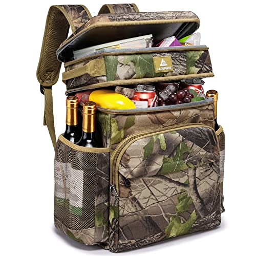 Laripwit 54/40 Cans Backpack Cooler Insulated Leak-Proof Large Cooler Backpack Double Deck Lunch Backpack for Men Women - Perfect Soft Cooler Bag for Tactical, Camping, Picnic, Beach, Hiking