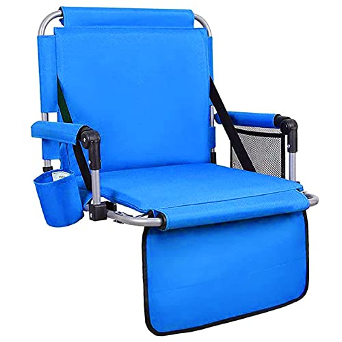 HIGH POINT SPORTS Foldable Stadium Seat Portable Folding Stadium Chairs Padded Bleacher Seat Cushion Bleacher Chair with Armrest and Cup Holder