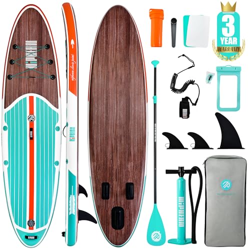 Niphean Inflatable Stand Up Paddle Board with SUP Accessories, Anti-Slip EVA Deck, 106 Inflatable Paddle Boards for Adults & Youth of All Skill Levels