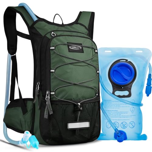 Insulated Hydration Pack Backpack with 3L BPA Free Leak-Proof Water Bladder, Keep Liquids Cool for Up to 5 Hours, Daypack for Hiking, Running, Cycling, Hunting, Climbing