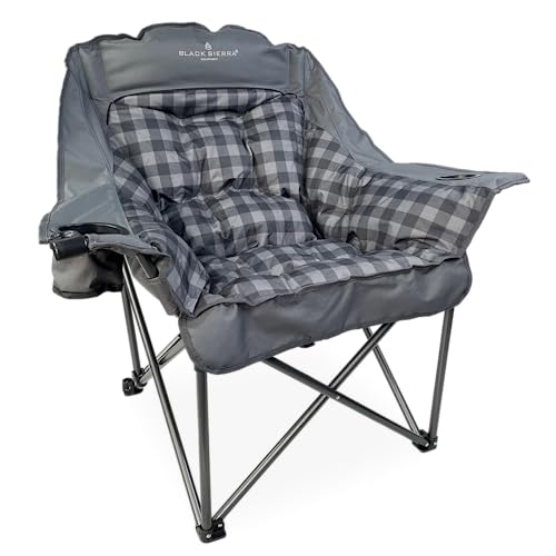 Black Sierra Oversized Camping Chair