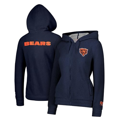 Ultra Game Women's NFL Official Super Soft Sherpa Full Zip Hoodie Sweatshirt Jacket
