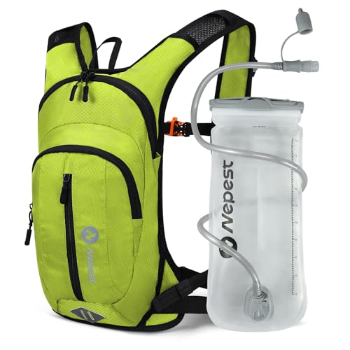 Nepest Hydration Pack Backpack for Women & Men, Lightweight Water Backpack with 2L Water Bladder for Hiking Cycling Running Biking