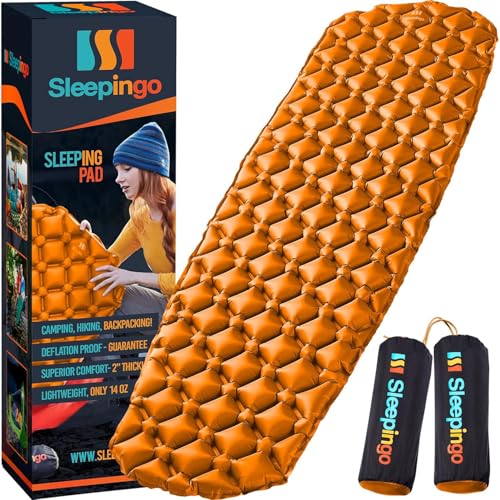 Ultralight Sleeping Mat - Inflatable & Compact Camping Air Mattress for Backpacking, Hiking- New