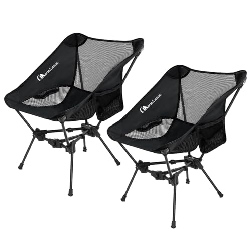 MOON LENCE Portable Camping Chair Backpacking Chair - The 4th Generation Ultralight Folding Chair - Compact, Lightweight Foldable Chairs for Hiking Mountaineering, Beach