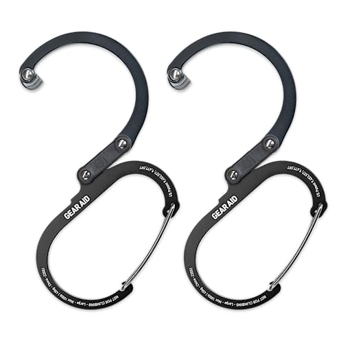 GEAR AID HEROCLIP 360 Swivel Carabiner Gear Clip and Hook (Medium) for Camping, Backpack, Suitcases and Garage Organization