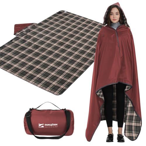 DUKUSEEK Outdoor Stadium Blanket with Hood