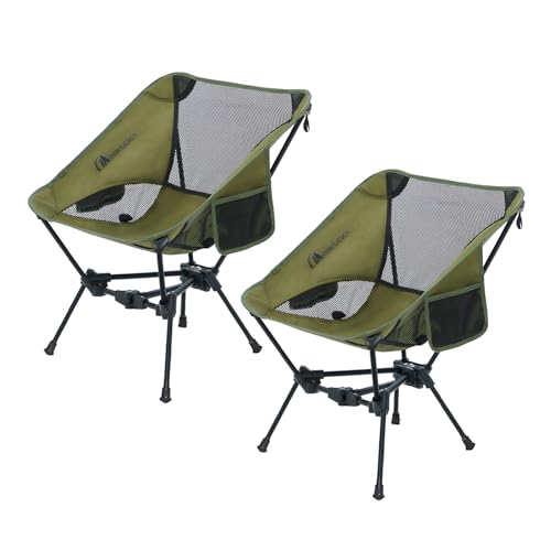 MOON LENCE Portable Camping Chair Backpacking Chair - The 4th Generation Ultralight Folding Chair - Compact, Lightweight Foldable Chairs for Hiking Mountaineering, Beach