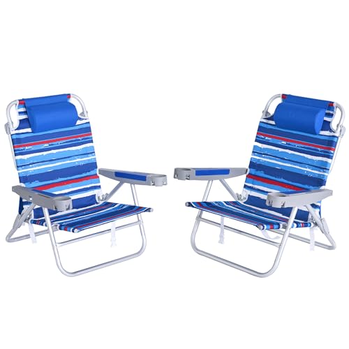 SUNNYFEEL Extra Wide Low Beach Chair