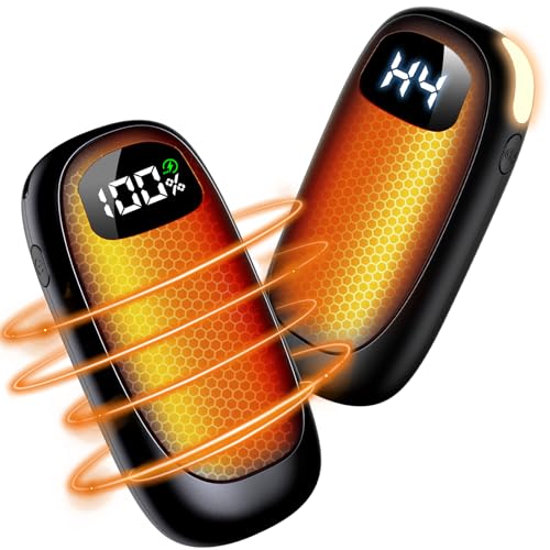 Hand Warmers Rechargeable - Electric Hand Warmers, Max 20 Hrs Warmth 4 Levels Heat Up to 131F, Dual-Side Heating Portable Reusable Pocket Heater 2 Pack for Raynauds, Hunting, Camping, Golf