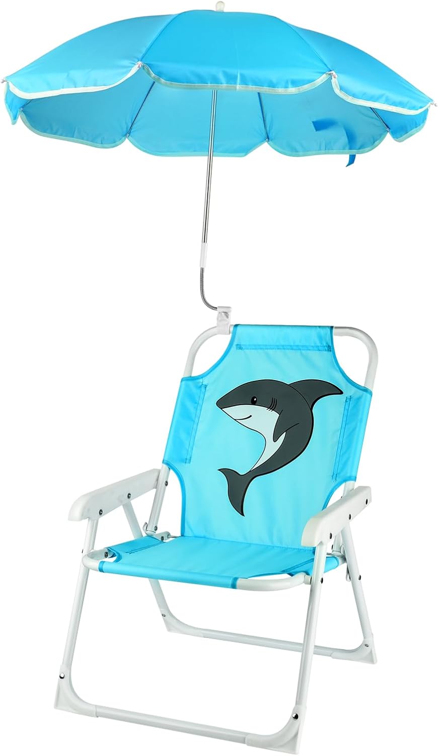 PLULON Kids Beach Chair with Umbrella (Shark)