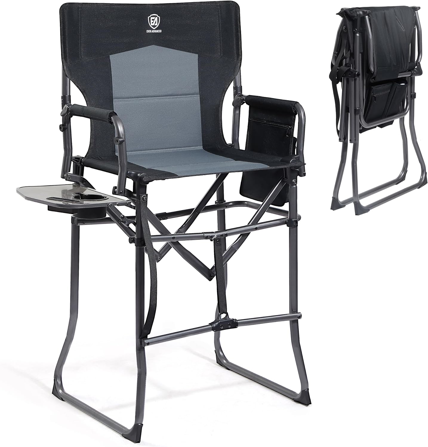 EVER ADVANCED Portable Tall Folding Chair