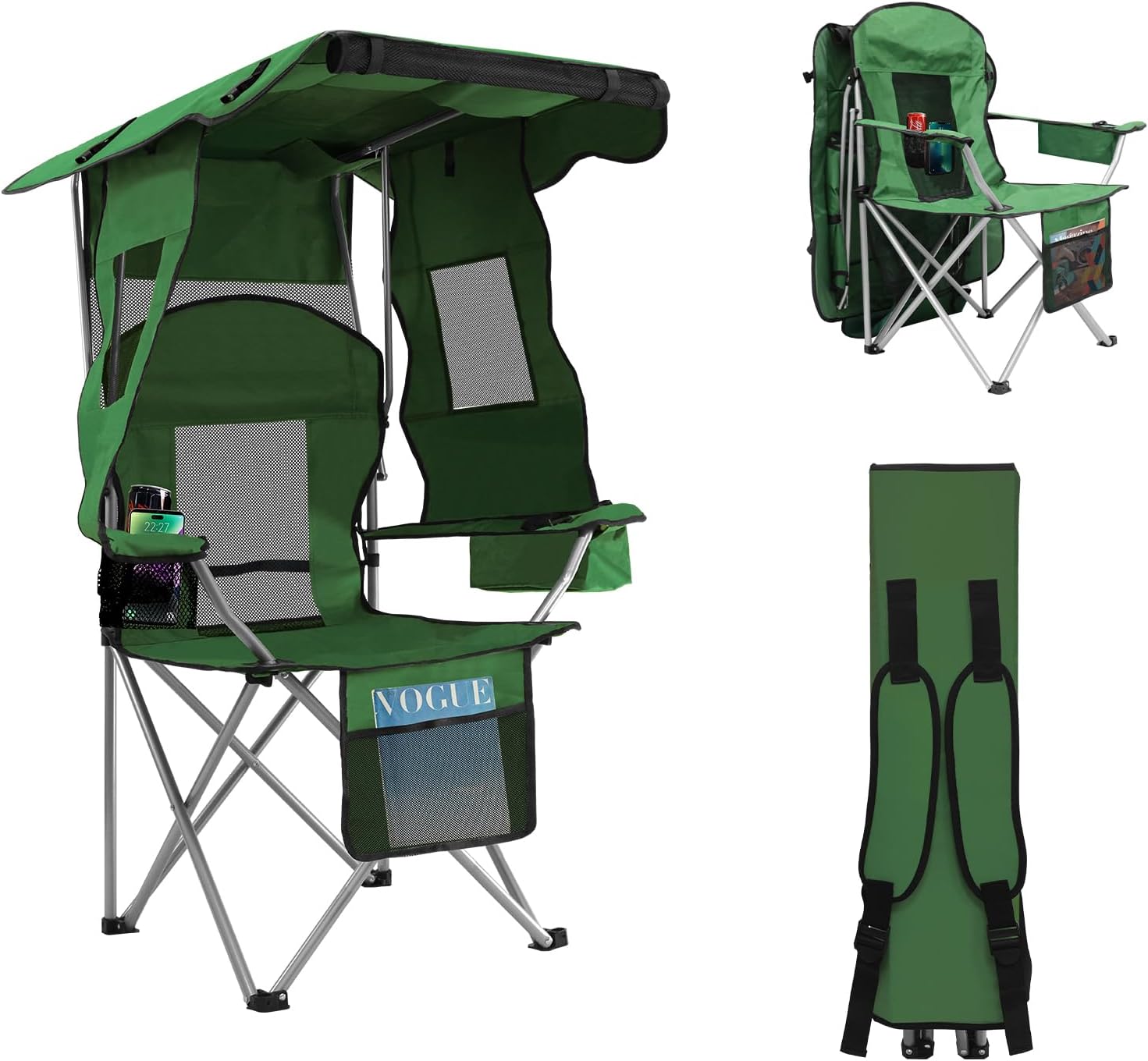 ptlsy Folding Camping Chair (Green)