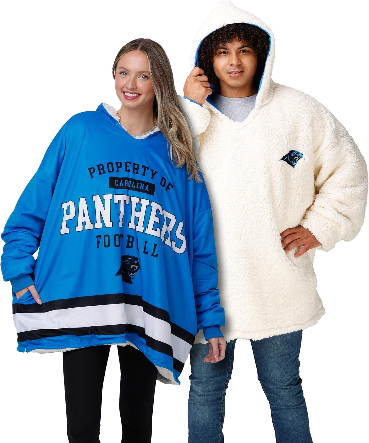 foco NFL Team Logo Reversible Oversized Sherpa Hoodie