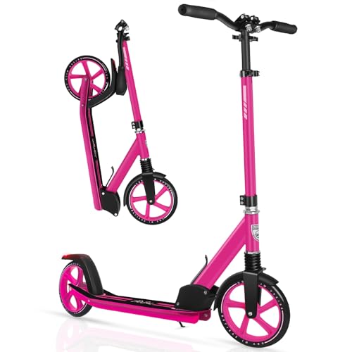 BELEEV V5 Scooters for Kids 6 Years and up, Folding Kick Scooter 2 Wheel for Adults Teens, 4 Adjustable Handlebar, 200mm Big Wheels, Lightweight Sports Commuter Scooter, Sturdy Frame, up to 245lbs