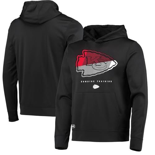 NFL Officially Licensed Kids Youth 8-20 Faded Primary Logo Watson Team Color Performance Pullover Hoodie