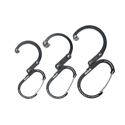 GEAR AID HEROCLIP 360 Swivel Carabiner Gear Clip and Hook (Medium) for Camping, Backpack, Suitcases and Garage Organization