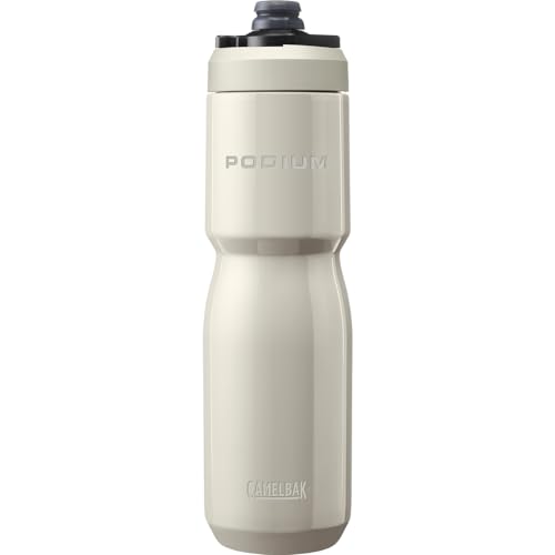 CamelBak Podium Steel Insulated Stainless Steel Bike Water Bottle Stone, 22oz