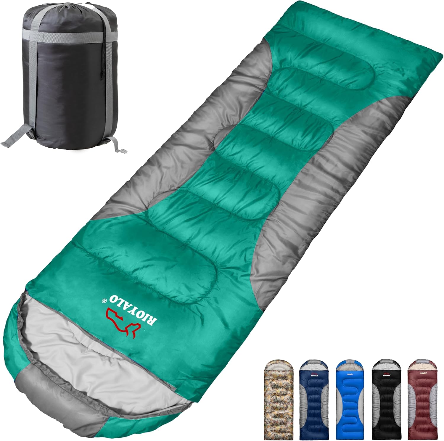 0 Degree Winter Sleeping Bags for Adults Camping (450GSM) - Temp Range (5F32F) Portable Waterproof Compression Sack- Camping Sleeping Bags for Big and Tall in Env Hoodie: Backpacking Hiking 4 Season