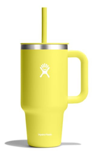 Hydro Flask 32 Oz Travel Tumbler with Handle, Lid and Straw - Insulated Stainless Steel in Cactus