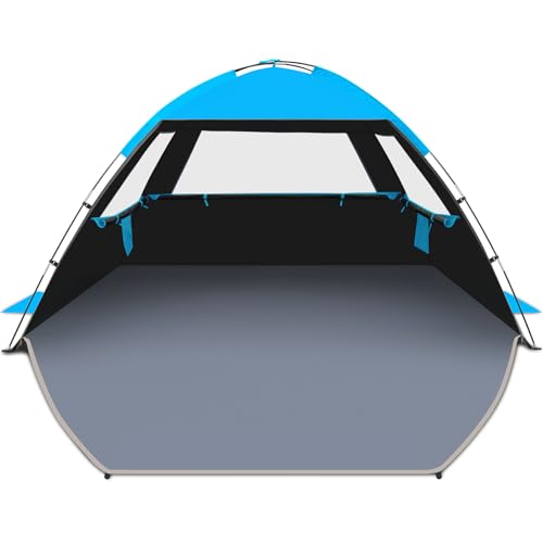 Venustas Beach Tent Sun Shelter for 3/4-5/6-7/8-10 Person, UPF 50+ UV Protection Beach Canopy, Lightweight and Easy Setup Cabana, Portable Shade Tent