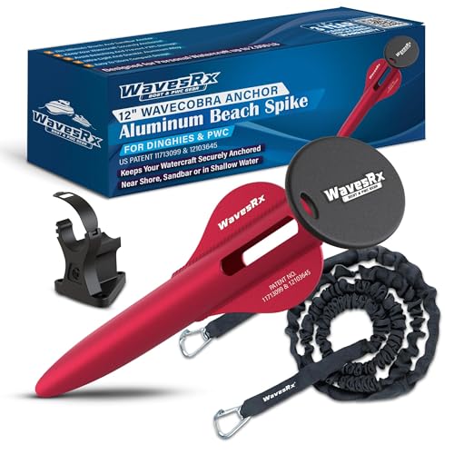 WAVESRX Patented Aluminum Spike Beach Anchor