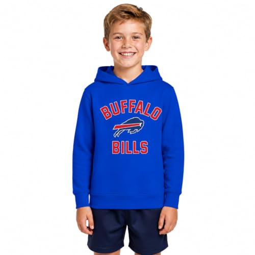 Team Fan Apparel NFL Youth Gameday Hooded Sweatshirt, Pro Football Hoodie Pullover Sweatshirt, Sports Apparel Boys and Girls