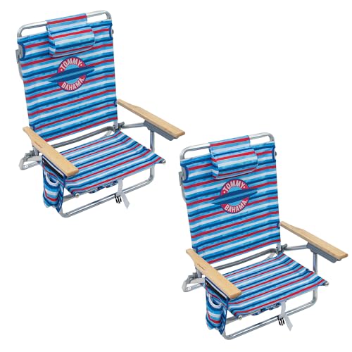 Tommy Bahama 2-Pack Lay Flat Backpack Chairs