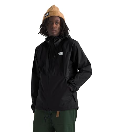 THE NORTH FACE Men's Antora Rain Hoodie | Windproof & Waterproof With Adjustable Hood, Drawcord Hem