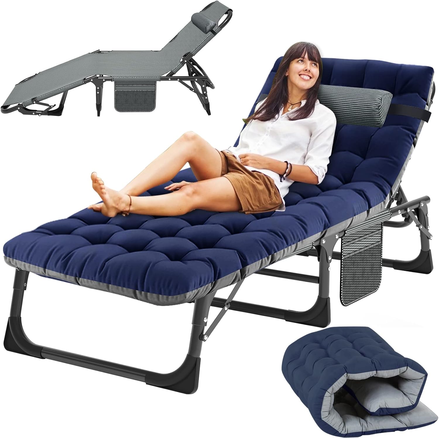Slsy 5-Position Folding Chaise Lounge
