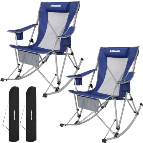 FUNDANGO Rocking Camping Chair (Blue/Grey)