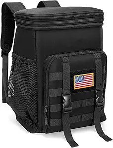 Expandable Backpack Cooler, Double Deck LeakPoof Insulated Soft Coolers Backpack, Waterproof Heavy Ice Chest Backpack for Men Adults Camping Daytrip Beach Travel